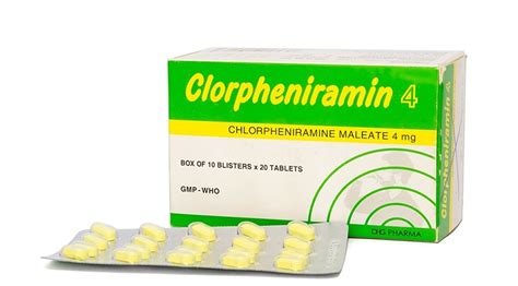 thuốc dị ứng thời tiết clorpheniramin